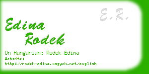 edina rodek business card